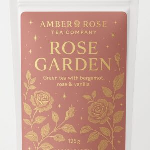 Rose Garden - Chinese green tea, bergmot orange, vanilla & rose. 125g loose leaf/Approx. 33 cups