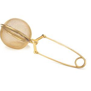 Golden loose leaf tea infuser